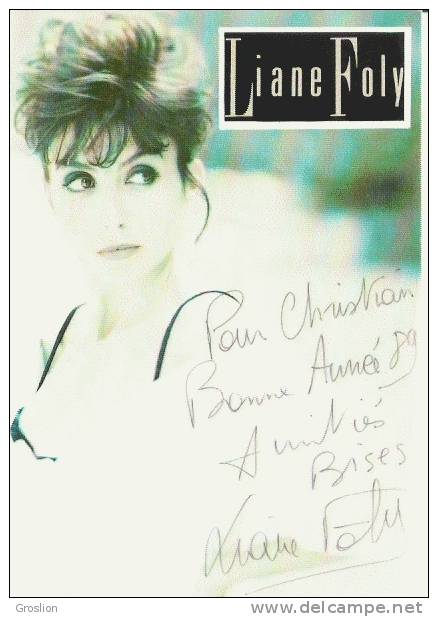 LIANE FOLY CP DEDICACEE A CHRISTIAN 1989 - Other & Unclassified