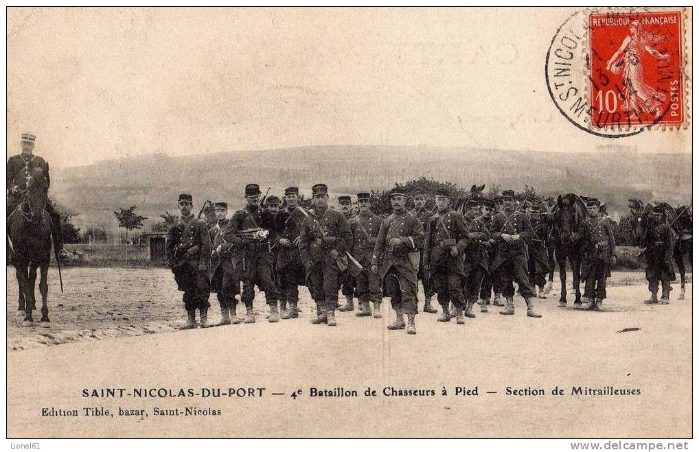 SAINT NICOLAS DE PORT : (54) 4° Bataillon De Chasseurs à Pied. Sectio De Mitrailleuses - Saint Nicolas De Port