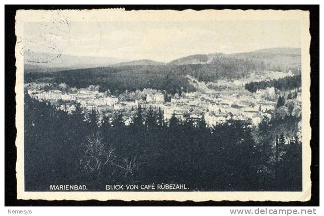 1920/30 MARIENBAD  BLICK VON CAFE´ RUBEZAHL TO ITALY V - Schlesien