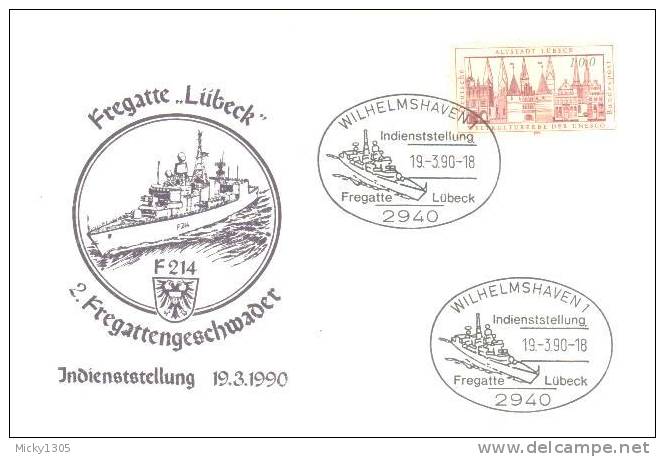 Germany - Sonderstempel / Special Cancellation - Fregatte Lübeck (k032) - Schiffahrt
