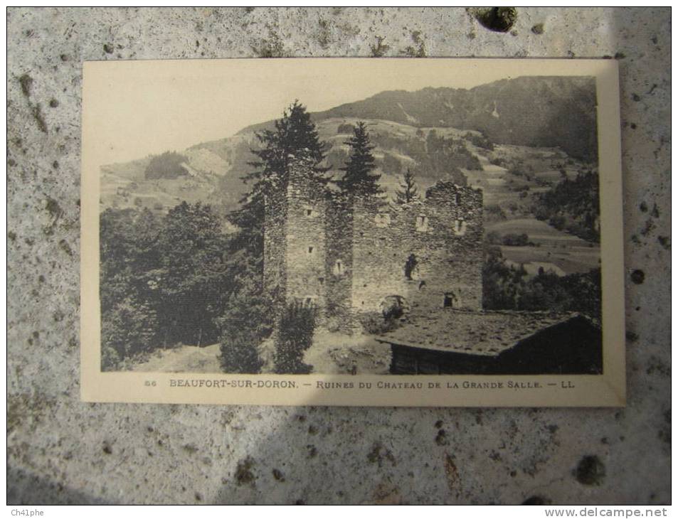 BEAUFORT SUR DORON / RUINES DU CHATEAU DE LA GRANDE SALLE - Beaufort