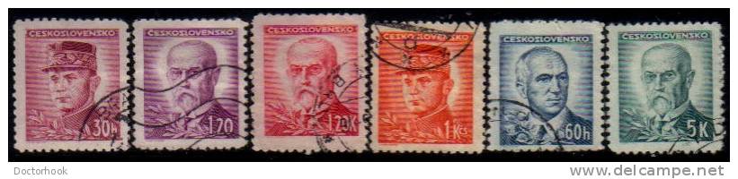 CZECHOSLOVAKIA   Scott #  293-300A   F-VF USED - Gebruikt