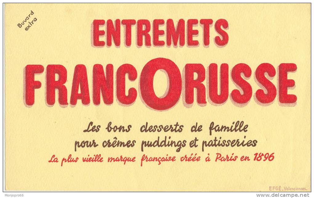 Buvard Enremets FRANCORUSSE - Levensmiddelen