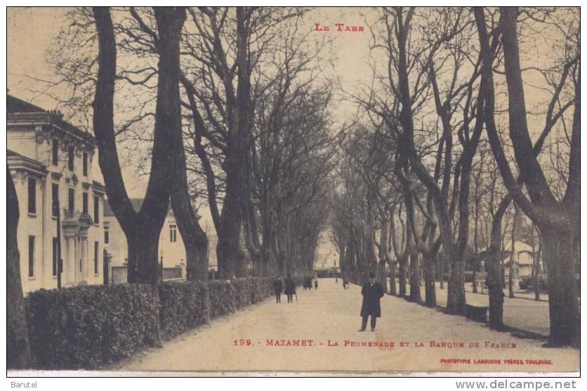 MAZAMET - La Promenade Et La Banque De France - Mazamet