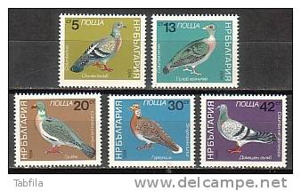 BULGARIA \ BULGARIE - 1984 - Pigeons - 5v** - Nuevos