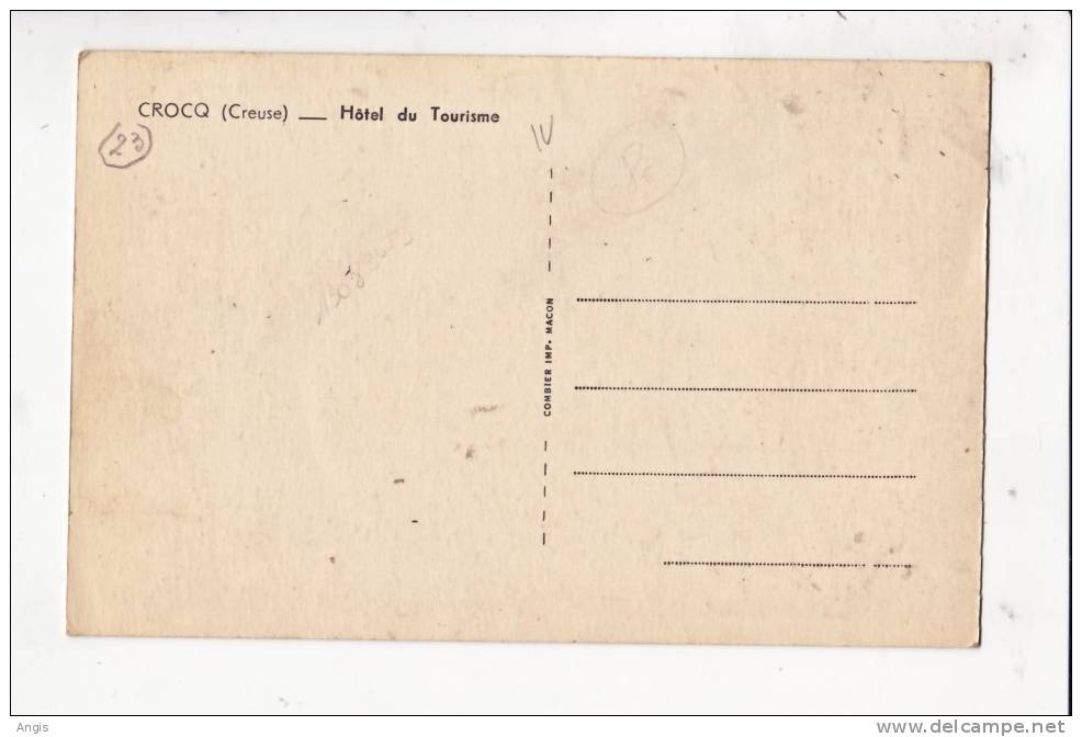 CPA---23----CROCQ----HOTEL Du TOURISME----VOITURE - Crocq