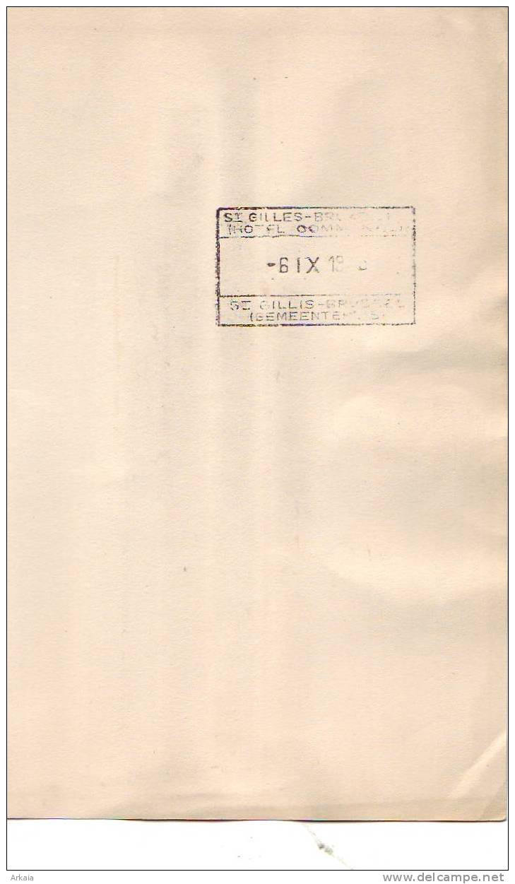 TELEGRAMME = B.8 (F.V.) + Cachet Verso St Gilles-Bxl - Telegraph [TG]