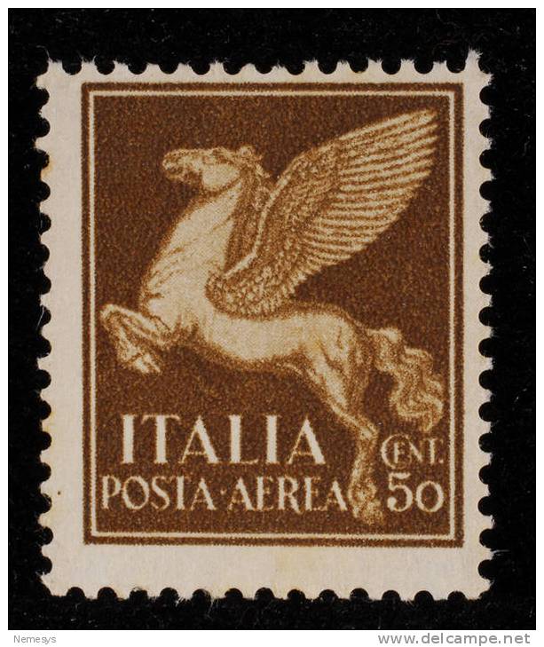 1930/32 SOGGETTI ALLEGORICI 50C. MH *(SASS11) - Poste Aérienne