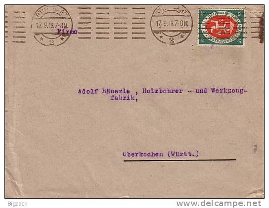 DR Brief EF Minr.109 Stuttgart 17.9.19 - Briefe U. Dokumente