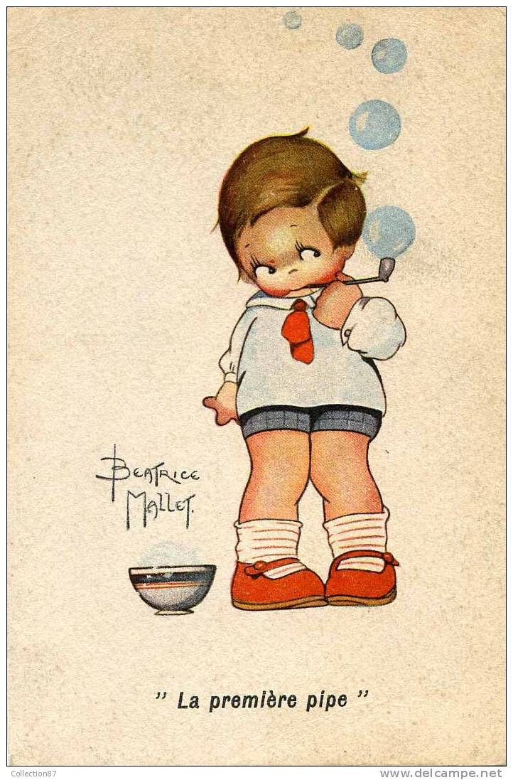 ILLUSTRATEUR BEATRICE  MALLET - ENFANT - LA PREMIERE PIPE - TABAC - Mallet, B.