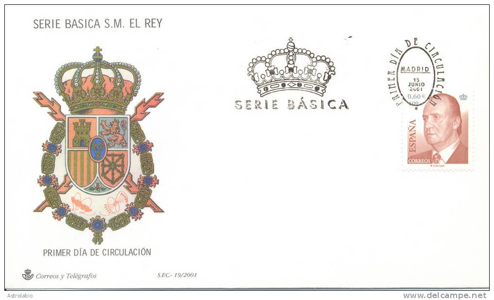 Espagne FDC 2001 " Roi Juan Carlos I " Yvert 3370 - Familias Reales
