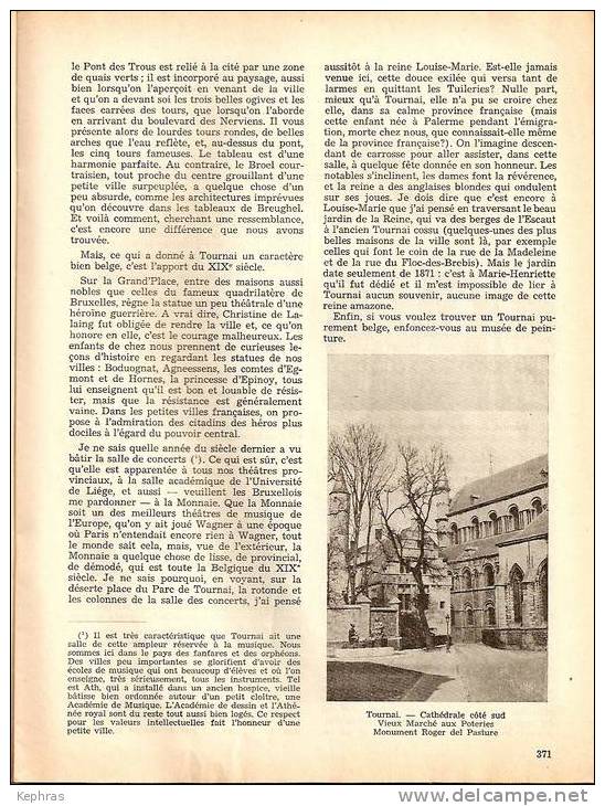 Touring Club Belgique N° 24 Décembre 1937 - Articles Sur TOURNAI / CALMPHOUT Voir Descripitif - 1900 - 1949