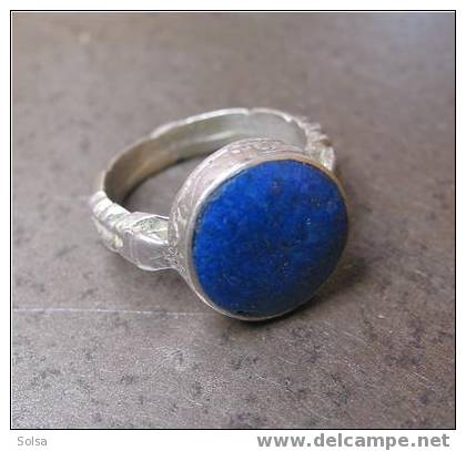 Jolie Bague Argent Lapis Lazuli / Nice Silver And Lapis Oriental Ring - Ethniques