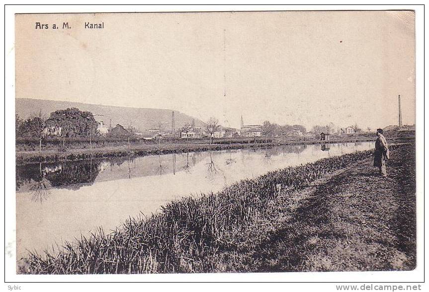 ARS SUR MOSELLE - Le Canal (1918) - Ars Sur Moselle