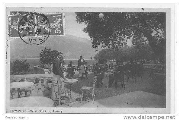 74 )FL) ANNECY, Terrasse Du Café Du Théâtre, ANIMEE, - Annecy