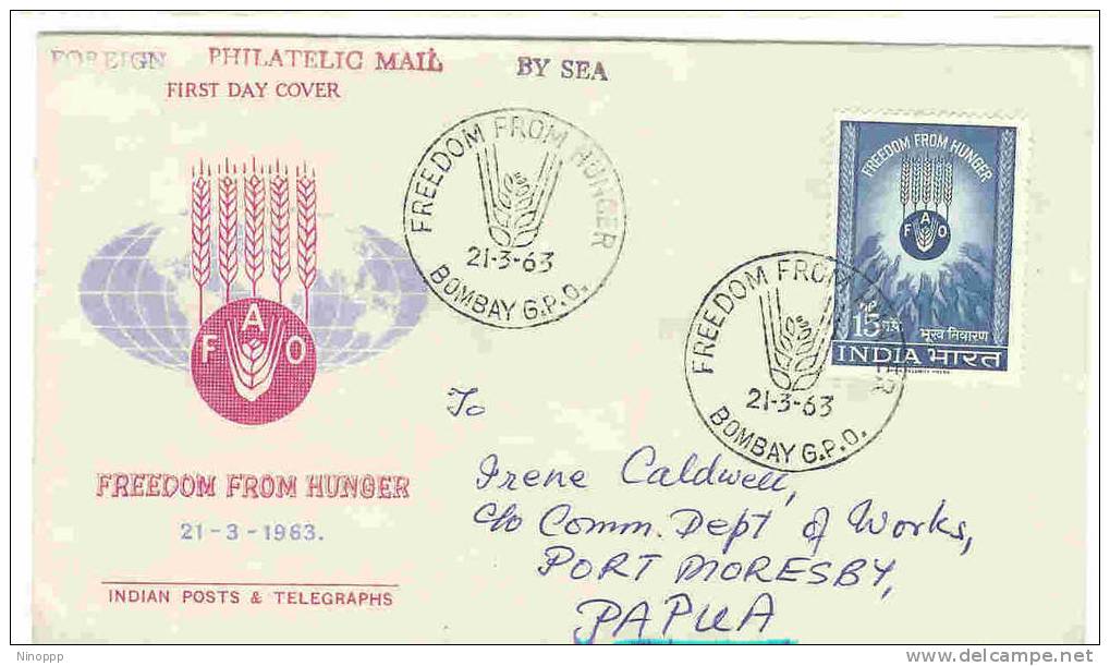 India-1963 Freedom From Hunger FDC - ACF - Aktion Gegen Den Hunger