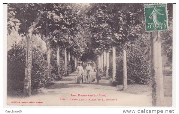 HAUTE GARONNE . BARBAZAN . ALLEE DE LA BUVETTE(cp Plie Haut Gauche) - Barbazan