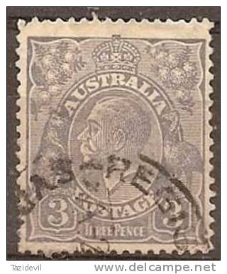 AUSTRALIA - 1929 Small Multiple Watermark (wmk 203), Perf 13.5 X 12.5,  3d King George V. Scott 72a. Used - Used Stamps