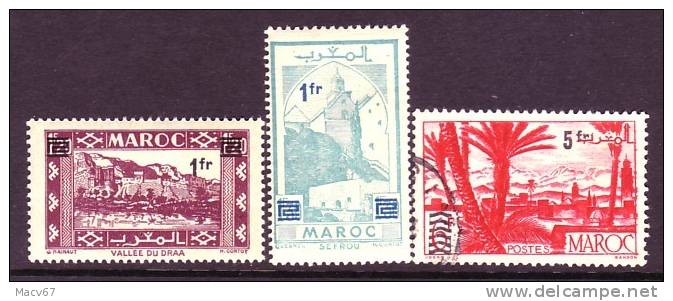 French Morocco 261-3   *  (o) - Unused Stamps