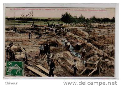 SAINT PERAY INONDATION DES 8 ET 9 OCTOBRE 1907 LA ROUTE DE VALENCE AU LENDEMAIN DU DEBORDEMENT DU MIALAN - Saint Péray