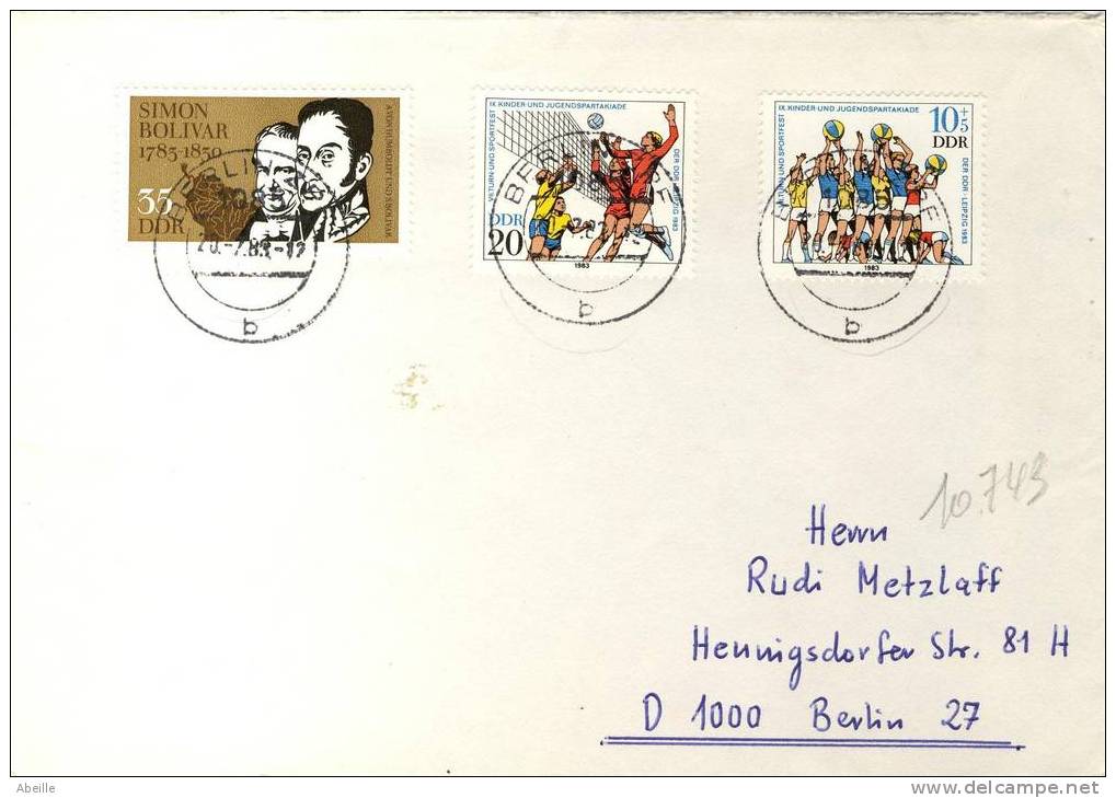 10.743 LETTRE DDR - Volleyball