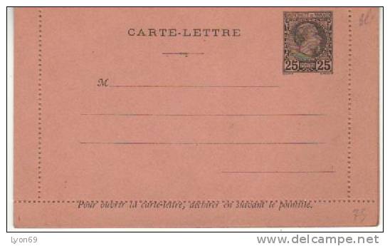 CARTE LETTRE  MONACO - Entiers Postaux