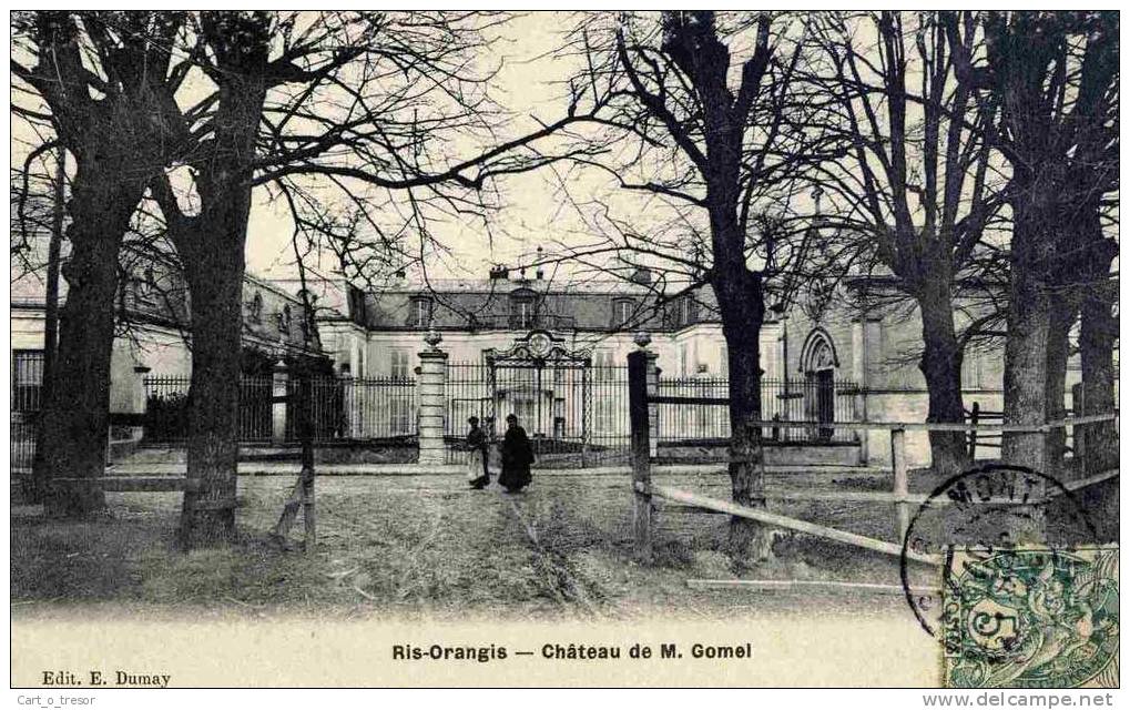 CPA 91 RIS ORANGIS CHATEAU DE M. GOMEL - Ris Orangis