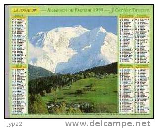 Calendrier Almanach Finistère - 1997 Paysages Cartier Bresson Porquerolles & Mont-Blanc à Combloux - Big : 1991-00