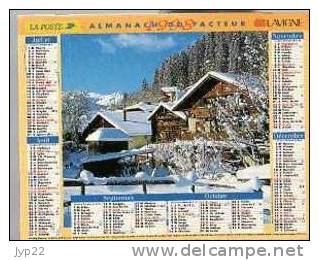 Calendrier Almanach Finistère - 1998 Lavigne Paysages Gouilloux / Campagne & Morzine - Grand Format : 1991-00