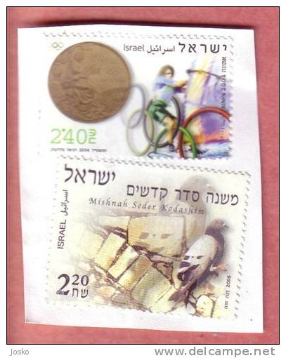 OLYMPIC GAMES ATHENS 2004. Greece & DOVE ( Israel Stamps On Paper) Les Jeux Olympiques Olympische Spiele * Pigeon Palomo - Summer 2004: Athens