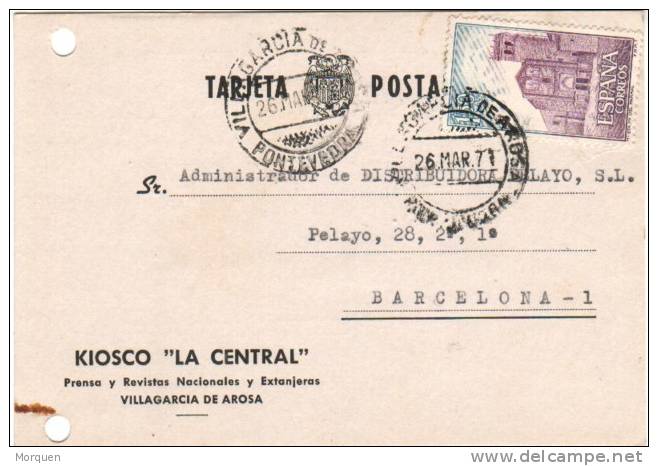 Tarjeta Postal VILLAGARCIA DE AROSA (Pontevedra) 1971 - Cartas & Documentos