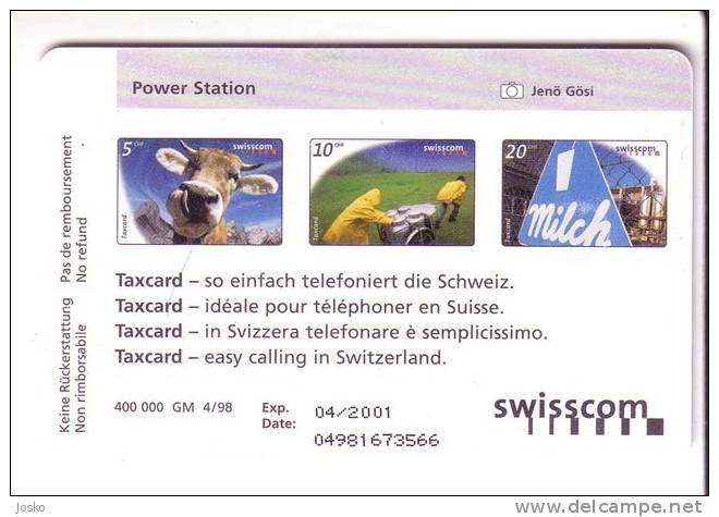 MILK - 20.CHF ( Switzerland )*** Lait - Milch - Leche - Latte - Melk - Lac Lactis Lacti * Cow Vache Kuh Vaca Vacca Cows - Lebensmittel
