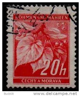 ALLEMAGNE DEUTSCHES III REICH BOHEME & MORAVIE BÖHMEN UND MÄHREN CECHY A MORAVA 22 (o) Tilleul - Used Stamps