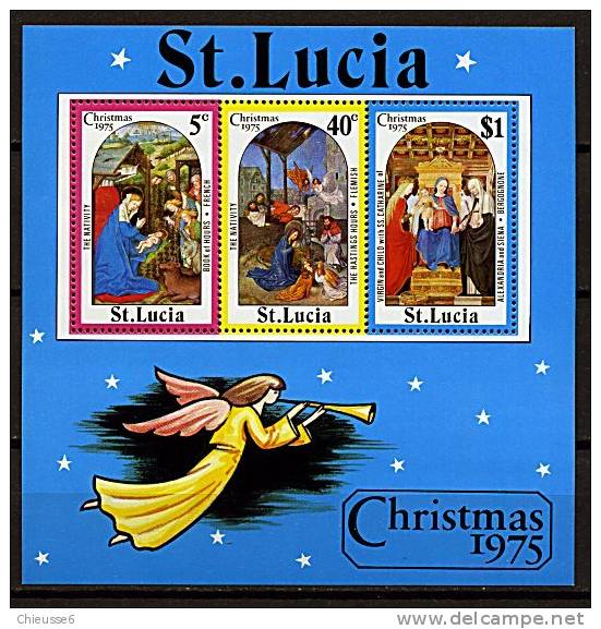 Ste Lucie ** Bloc N° 6 - Noël.  Tableaux - St.Lucia (1979-...)