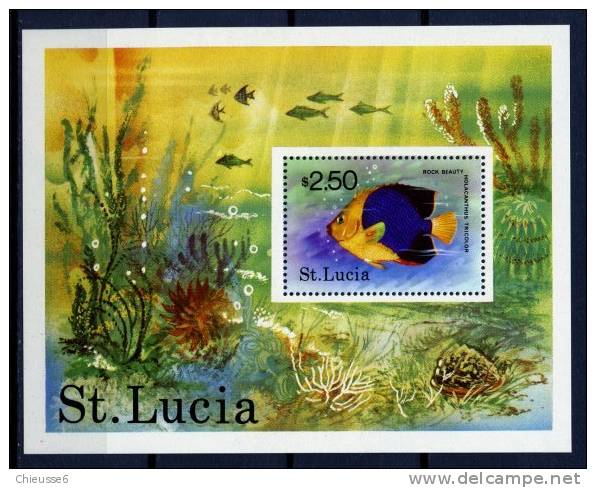 Ste Lucie ** Bloc N° 14 - Poisson De Ste Lucie - St.Lucie (1979-...)