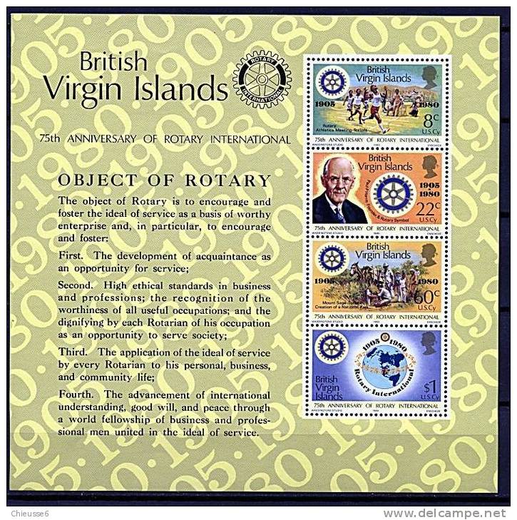 Iles Vierges ** Bloc N° 13 - 75e Ann. Du Rotary - British Virgin Islands