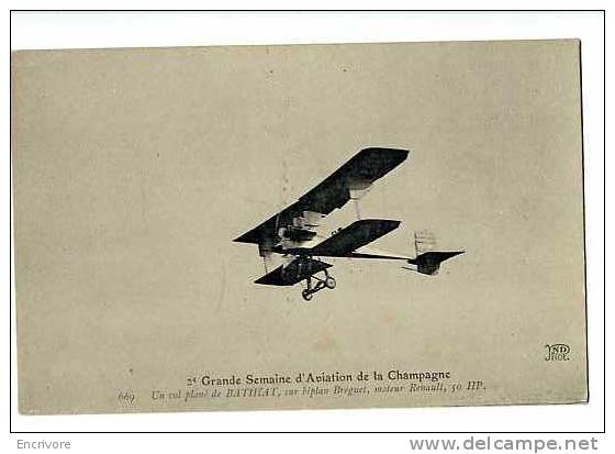 Cpa Vol Plané De BATHLAY Sur Biplan BREGUET Moteur Renault 50 HP - ND 669 - ....-1914: Precursori