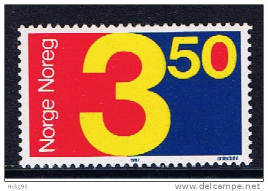 N Norwegen 1987 Mi 961** Ziffernzeichnung - Unused Stamps