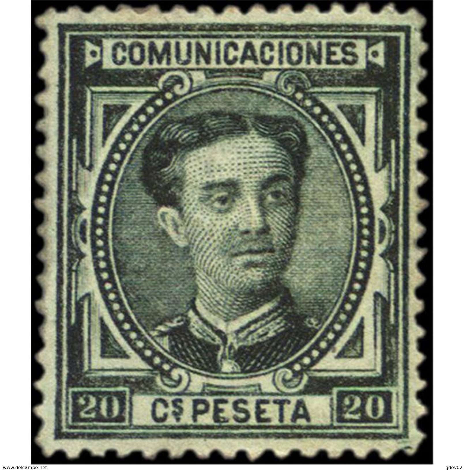 ES176STV-LFT**176S.España. Spain.Espagne.ALFONSO Xll.1876. (Ed 176*) Con Charnela. - Unused Stamps