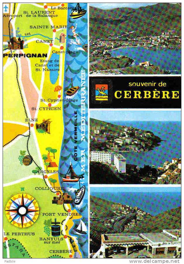 Carte Postale 66.  Cerbere  Frontière Franco-Espagnole  Trés Beau Plan - Cerbere