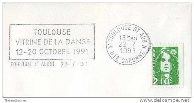SD0281 Vitrine De La Danse Flamme Toulouse St Aubin 1991 - Danse