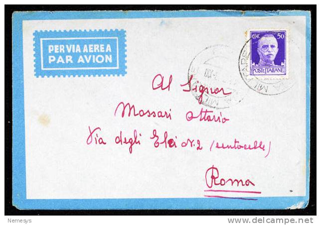1933 COVER BUSTA PER VIA AEREA PAR AVION TIMBRO POSTA MILITARE - Airmail