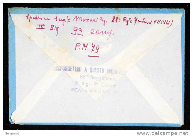 1933 COVER BUSTA PER VIA AEREA PAR AVION TIMBRO POSTA MILITARE - Luftpost