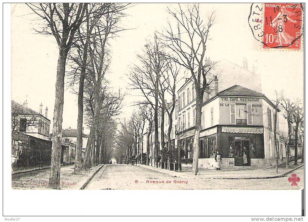 CPA BRY SUR MARNE Avenue De Rosny (café De La Mairie) - Bry Sur Marne