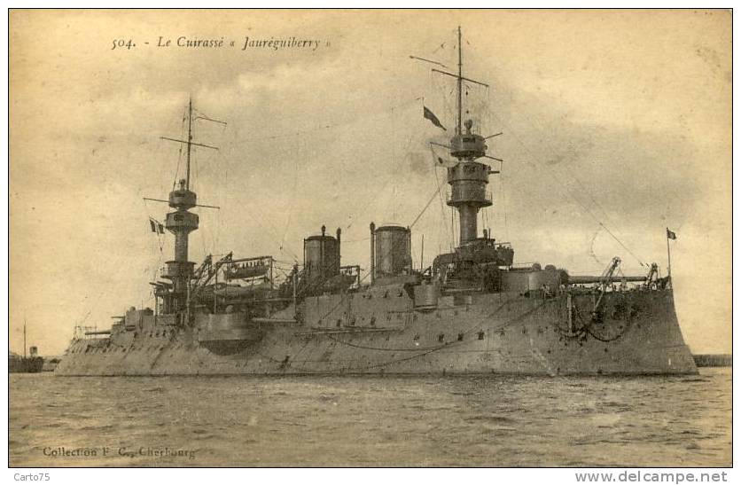 BATEAUX - Guerre - Marine - Le Cuirassé Jauréguiberry - Guerre