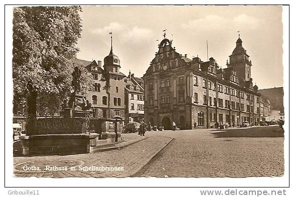 GOTHA   -   ** RATHAUS MIT SCHELLENBRUNNEN **   -    Hrsg.: SCHINCKE - Gotha