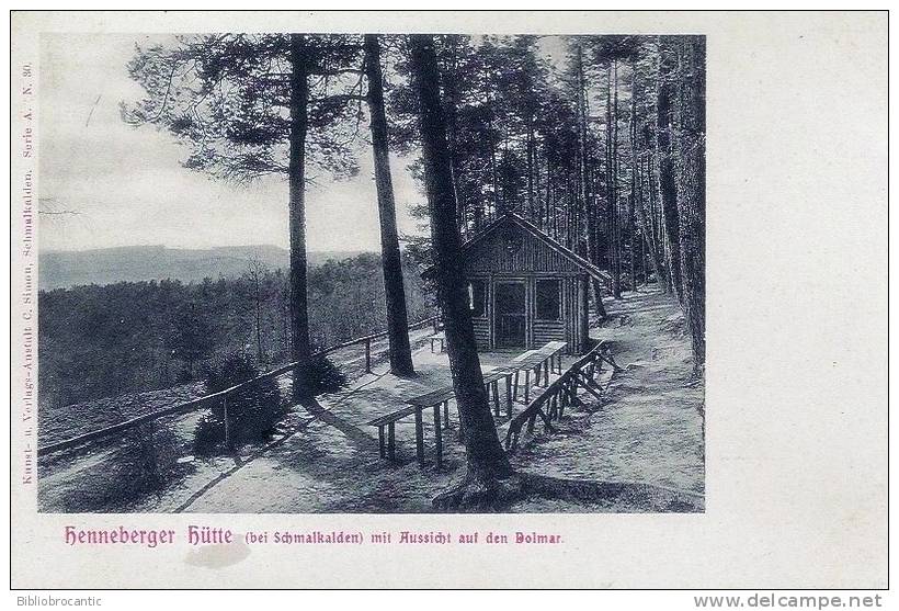 ALLEMAGNE -  HENNEBERGER HÜTTE (BEI SCHMALKALDEN) MIT AUSSICHT AUF DEN BOLMAR - Schmalkalden