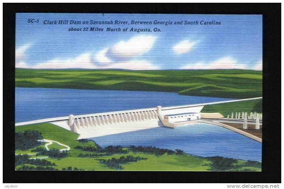 Clark Hill Dam On Savannah River, Between Georgia And South Carolina, South Carolina - Otros & Sin Clasificación