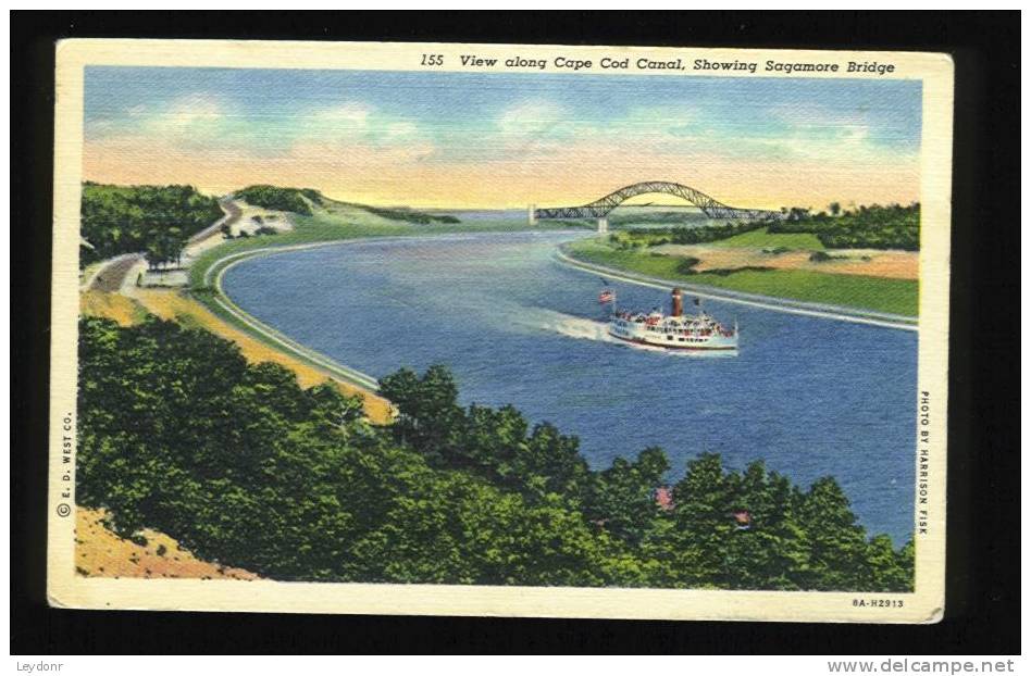 View Along Cape Code Canal, Showing Sagamore Bridge - Photo By Harrison Fisk - Massachusetts - Cape Cod