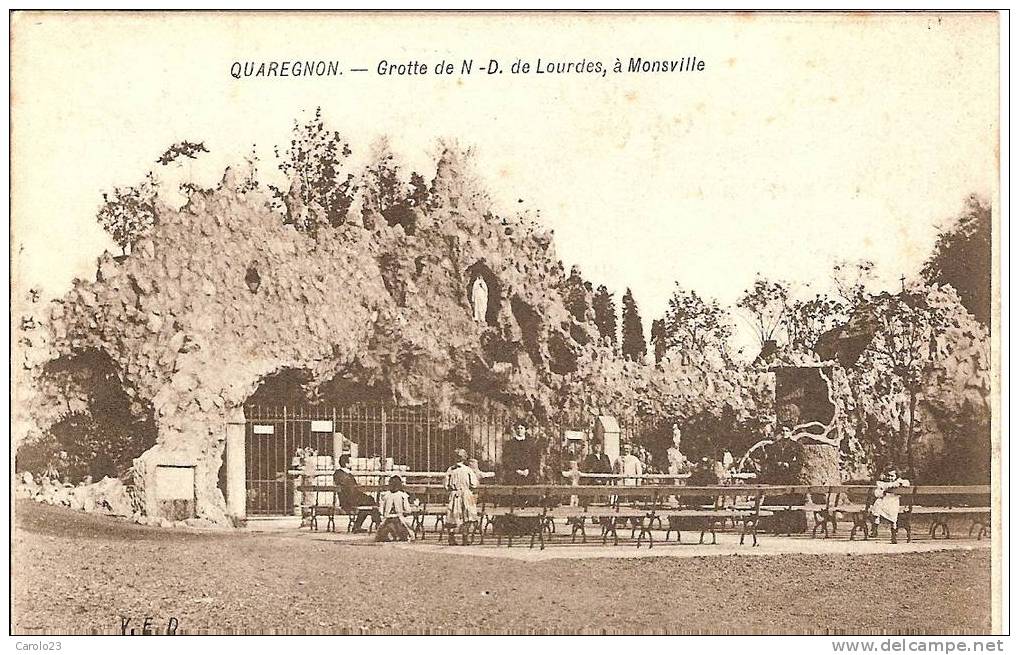 QUAREGNON :  GROTTE  DE  N. - D.  DE  LOURDES  A  MONSVILLE - Quaregnon